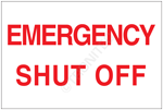 Decal Emergency Shut Off