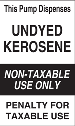 Kerosene Decal 12 x 3""